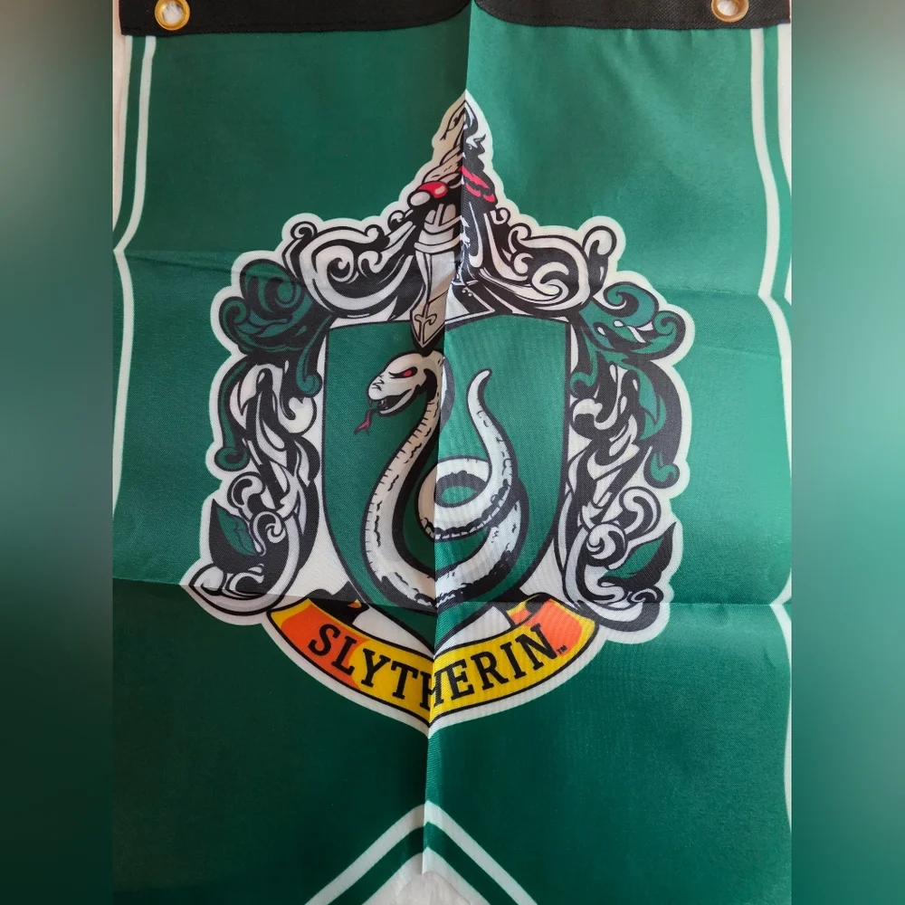 Harry Potter Slytherin House Banner Wall Flag Hogwarts Decor